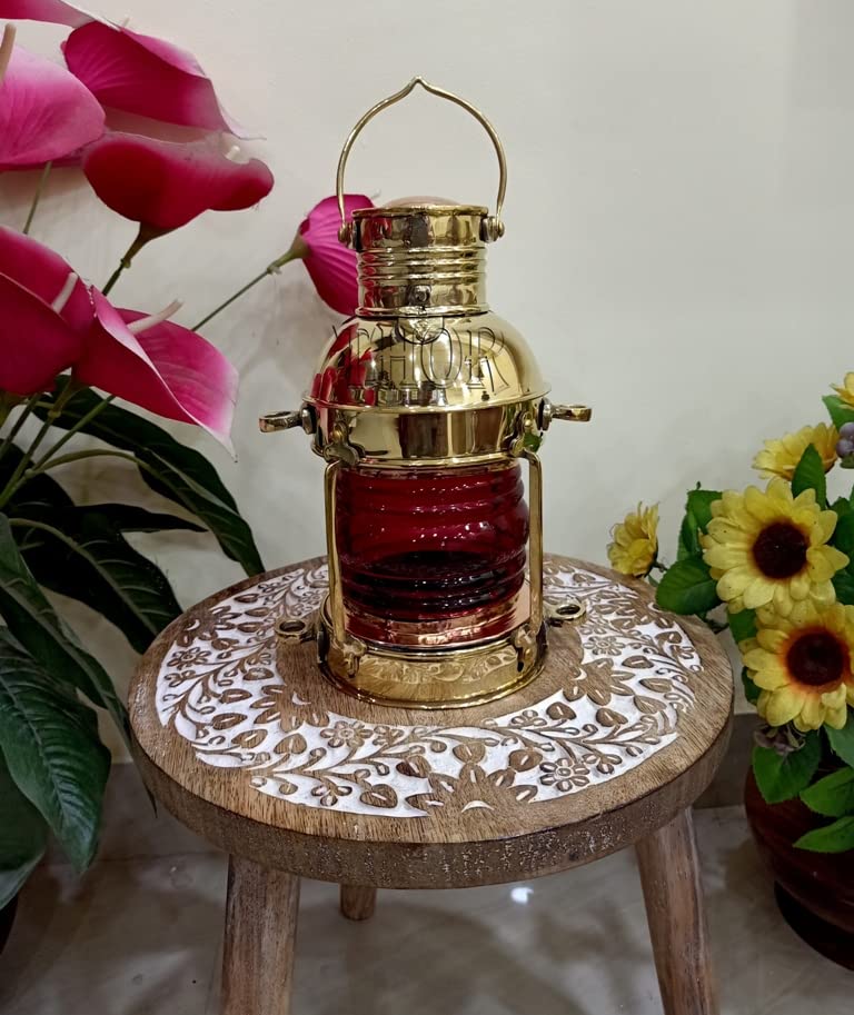 Amazon.co.jp: 真鍮研磨オイルランタン/航海用レッドボートランタン