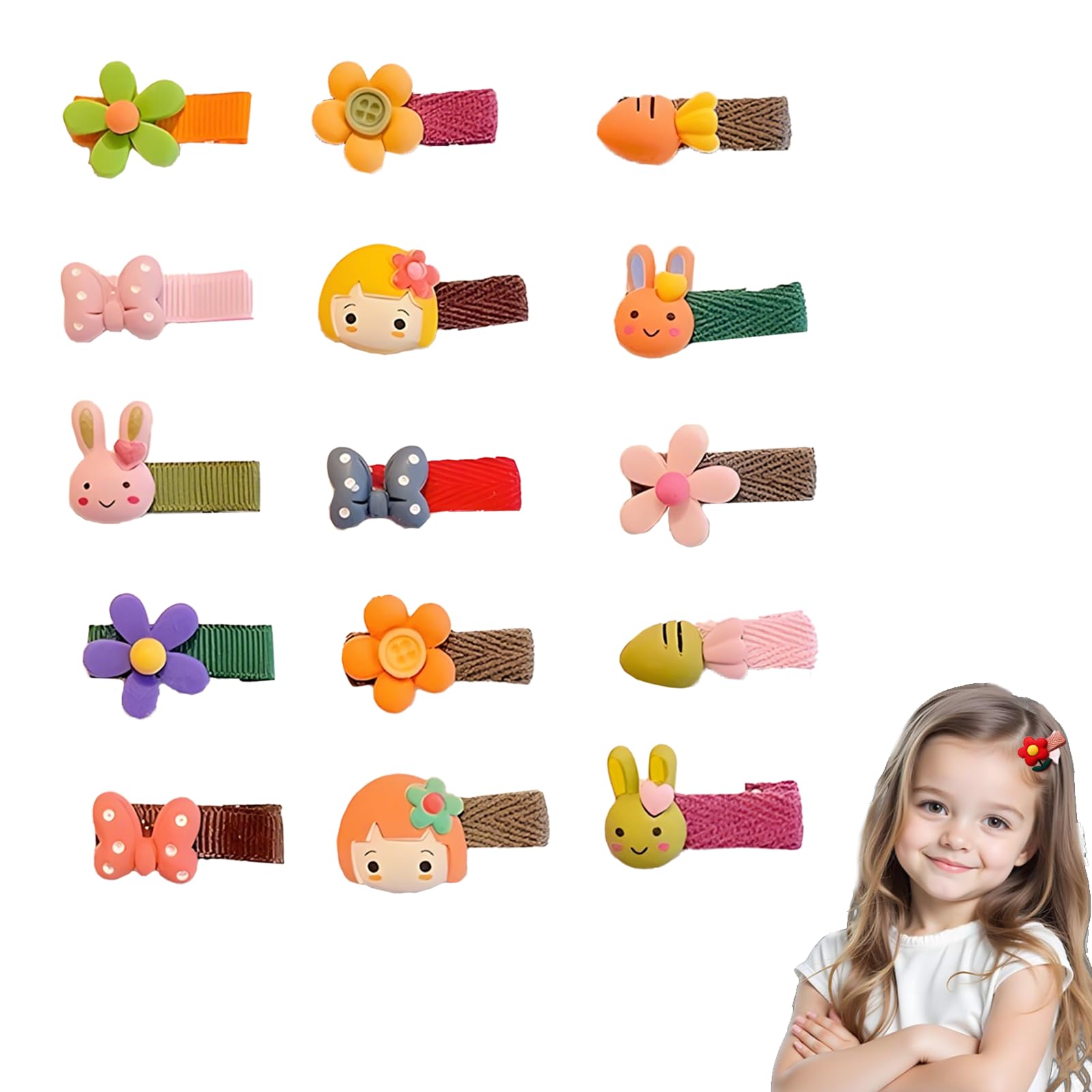 UZYXC 15 Pcs Baby Hair Clips for Fine Hair, Soft Acryl Mini Bow Hairpins for Newborn Toddler Girls, Colourful Baby Bows Set for Daily Wear Parties, Cute Hair Accessories, Multi-Colour Baby Barrettes