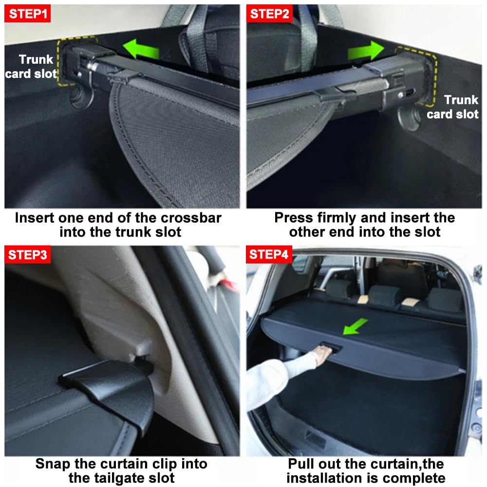 Auto Laderaumabdeckung FüR V.W TOURAN 2006–2015, 5-Sitzer, Kofferraum Abdeckung Rollo Einziehbar Kofferraumabdeckung Hutablage Zum Schutz Der PrivatsphäRe