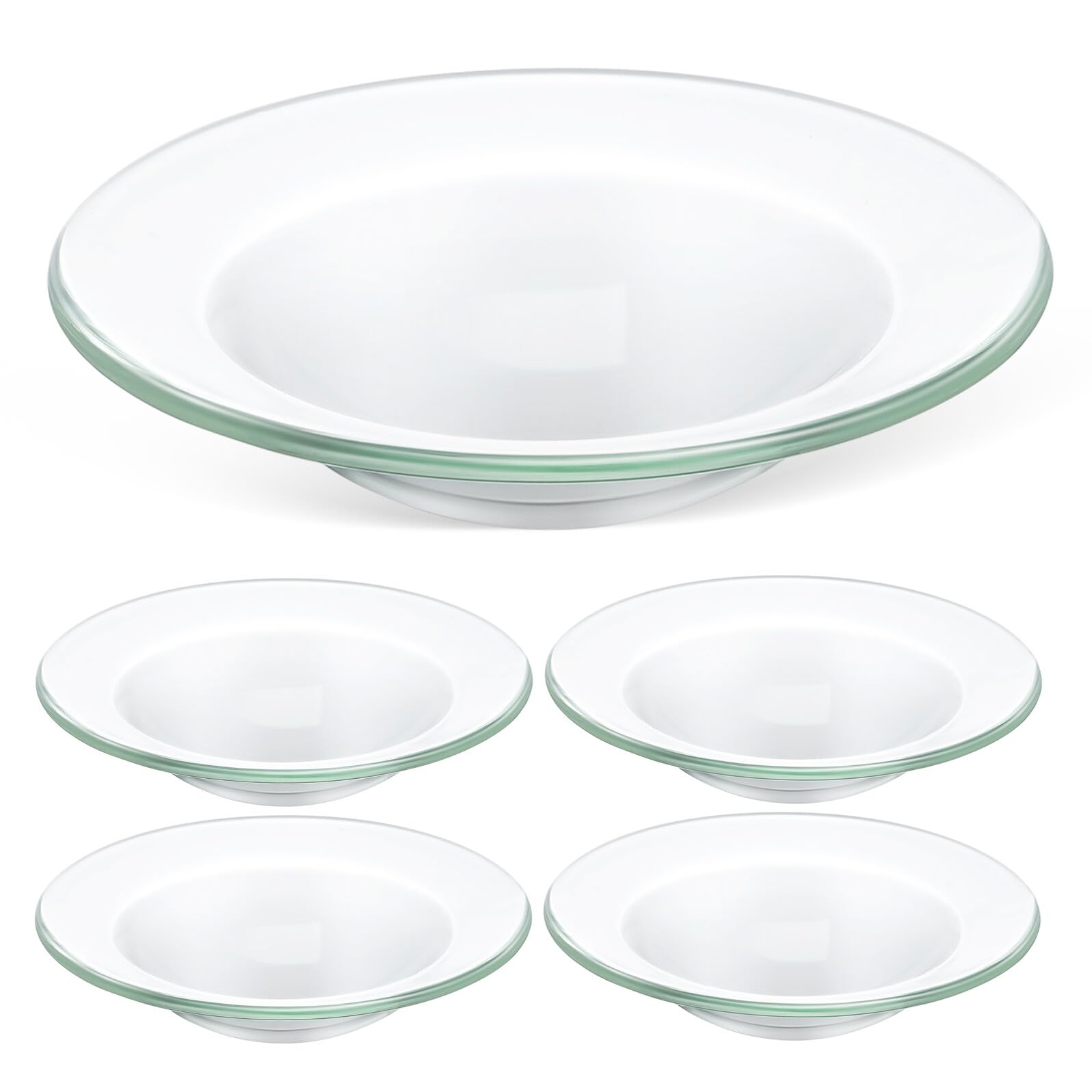 Plato calentador de cera para lámparas aromáticas del hogar, soportes de vidrio de repuesto