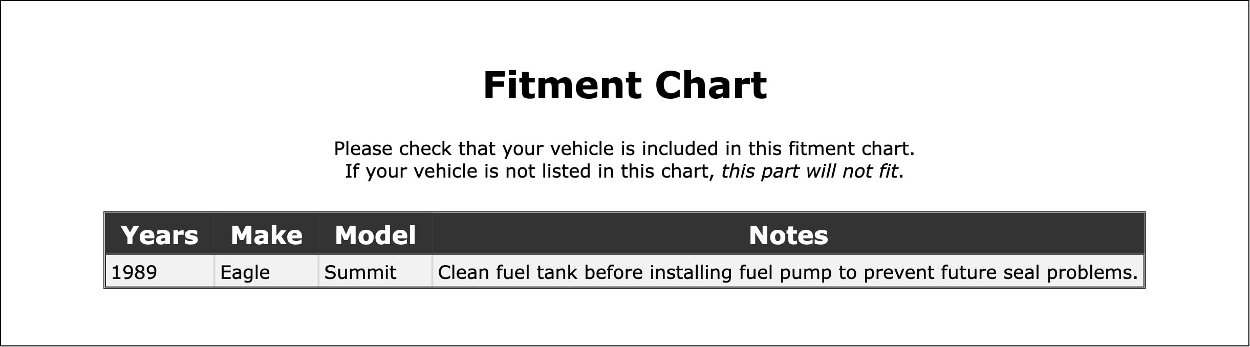 Amazon.com: Fuel Pump Strainer Compatible With Eagle Summit
