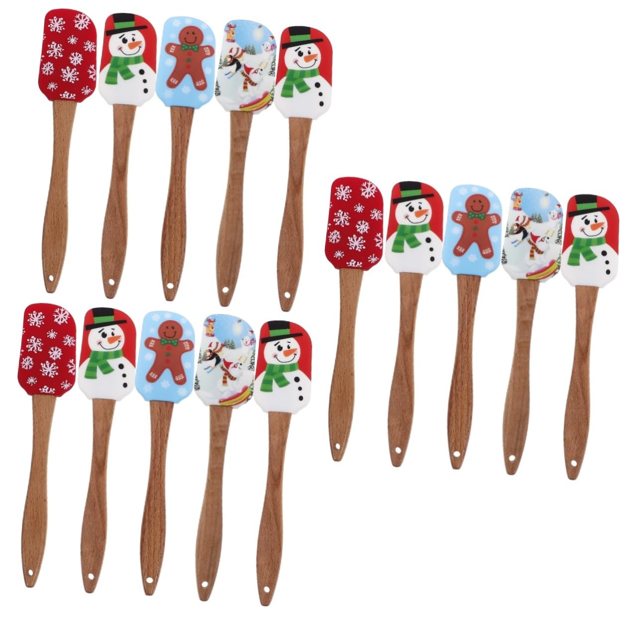 Cabilock 3 Juegos Espátula De Silicona Para Crema Utensilios De Cocina Tortita Juguete Decoracion Artificial Productos Pinceles De Maquillaje Automáticos Sartenes Gel De Sílice 5 Piezas * 3