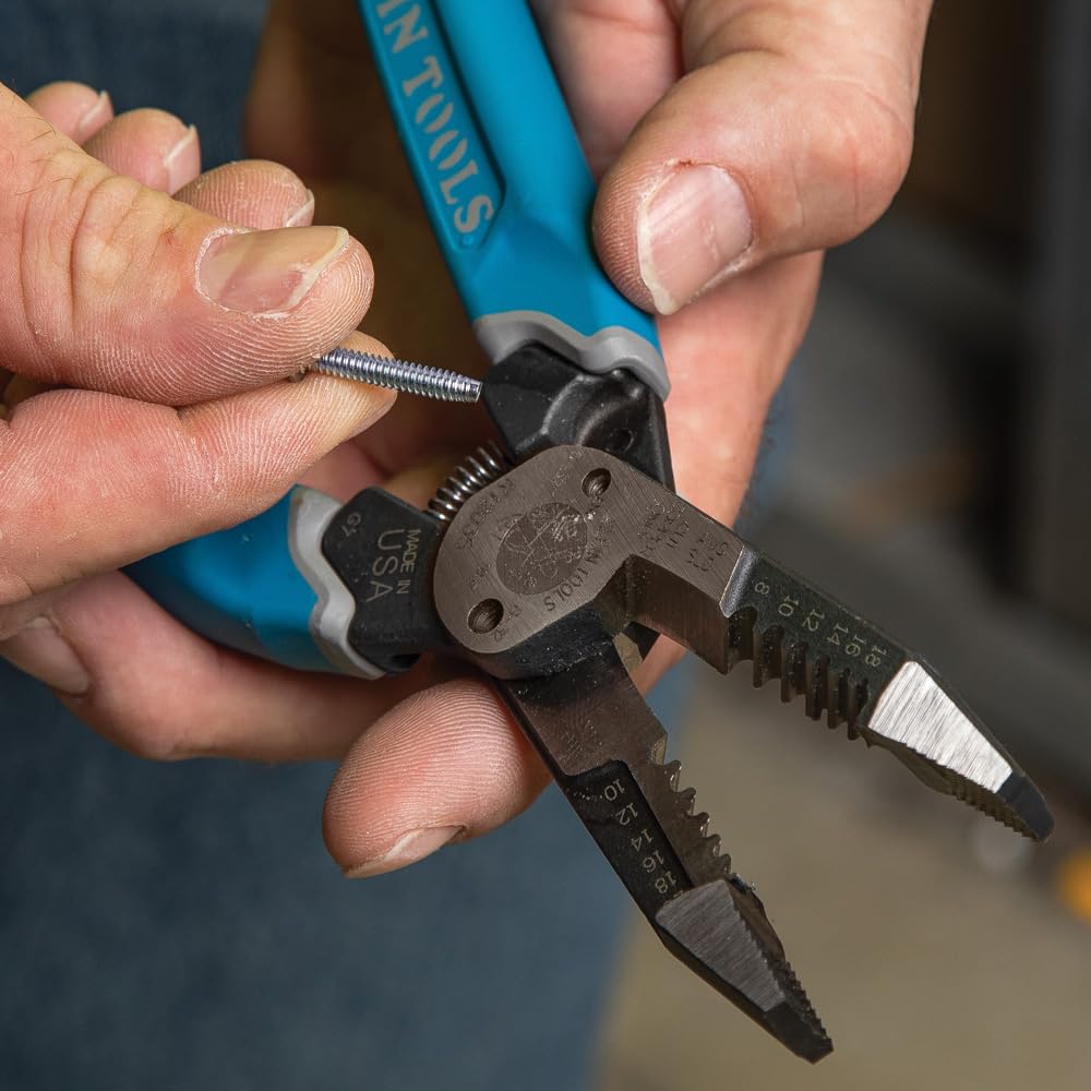 Klein Tools K12035 Klein-Kurve Nożyce do drutu, wytrzymałe narzędzie do ściągania izolacji