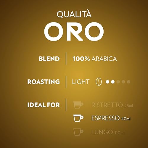 Miniatura 5 de Lavazza Qualita Oro 100 unidades para Nespresso Original, cápsulas de aluminio, notas afrutadas y florales, 100% arábica, intensidad 8/13, tostado