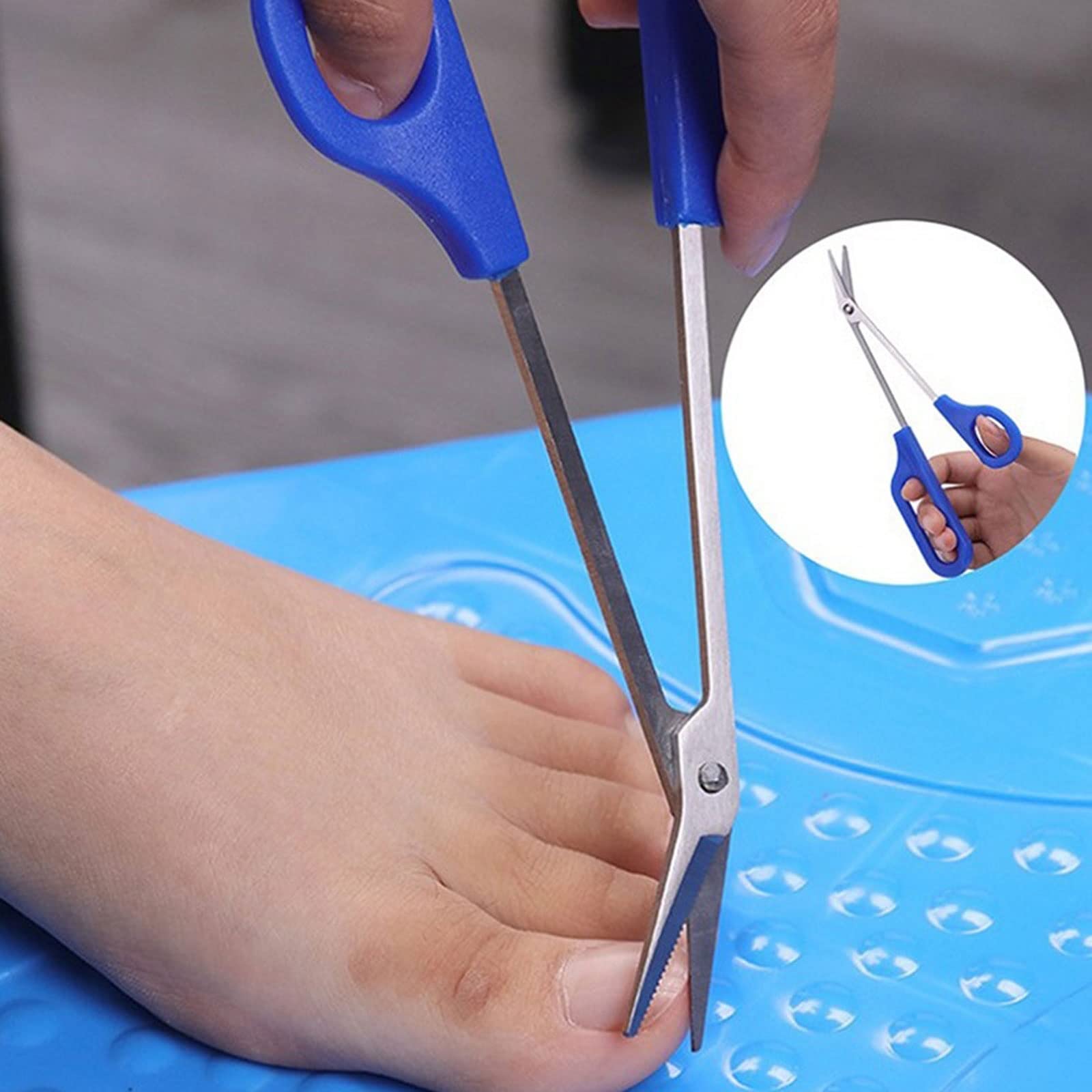 XIANGFAZJD Cortauñas Eliminación de la Piel Muerta de los pies con Mango Largo, cortaúñas, Tijera, Largo Alcance, fácil Agarre, recortador de uñas, Herramienta de manicura y pedicura