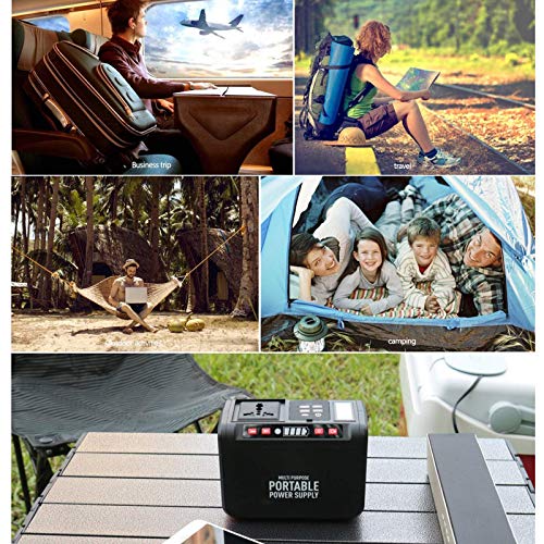 HLDUYIN Solar Generator Power Plant, Portable Solar Inverter 20000Mah Home Solar Emergency Lighting Power Supply 80W for Portable Campfire Outdoor Drone - Image 8
