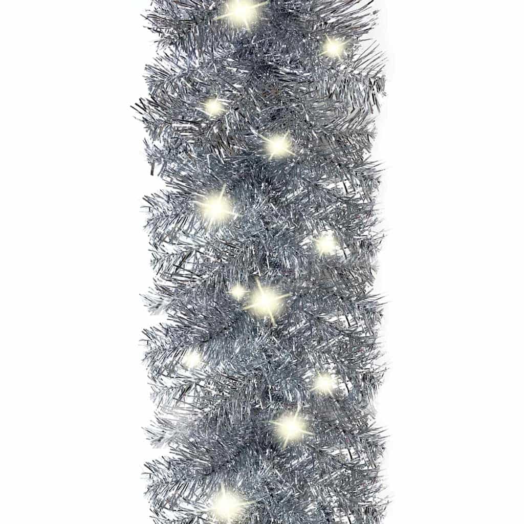 Generisch Weihnachtsgirlande mit LED 20 m Silbern 7kg