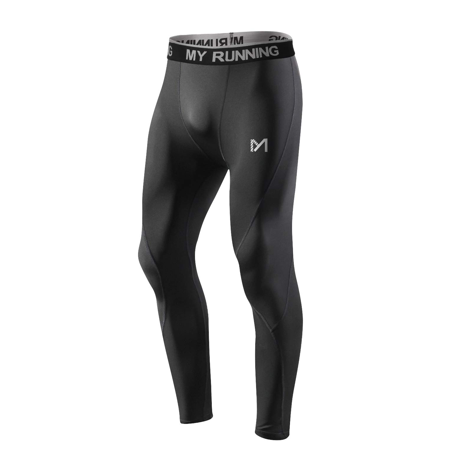 MEETYOO Leggings Uomo, Calzamaglie Sportive Pantaloni Fitness Compressione Baselayer per Jogging Ciclismo Running