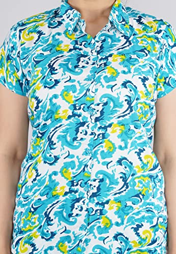 Image of BLACK MACY Women's Rayon Printed Night Suit Set