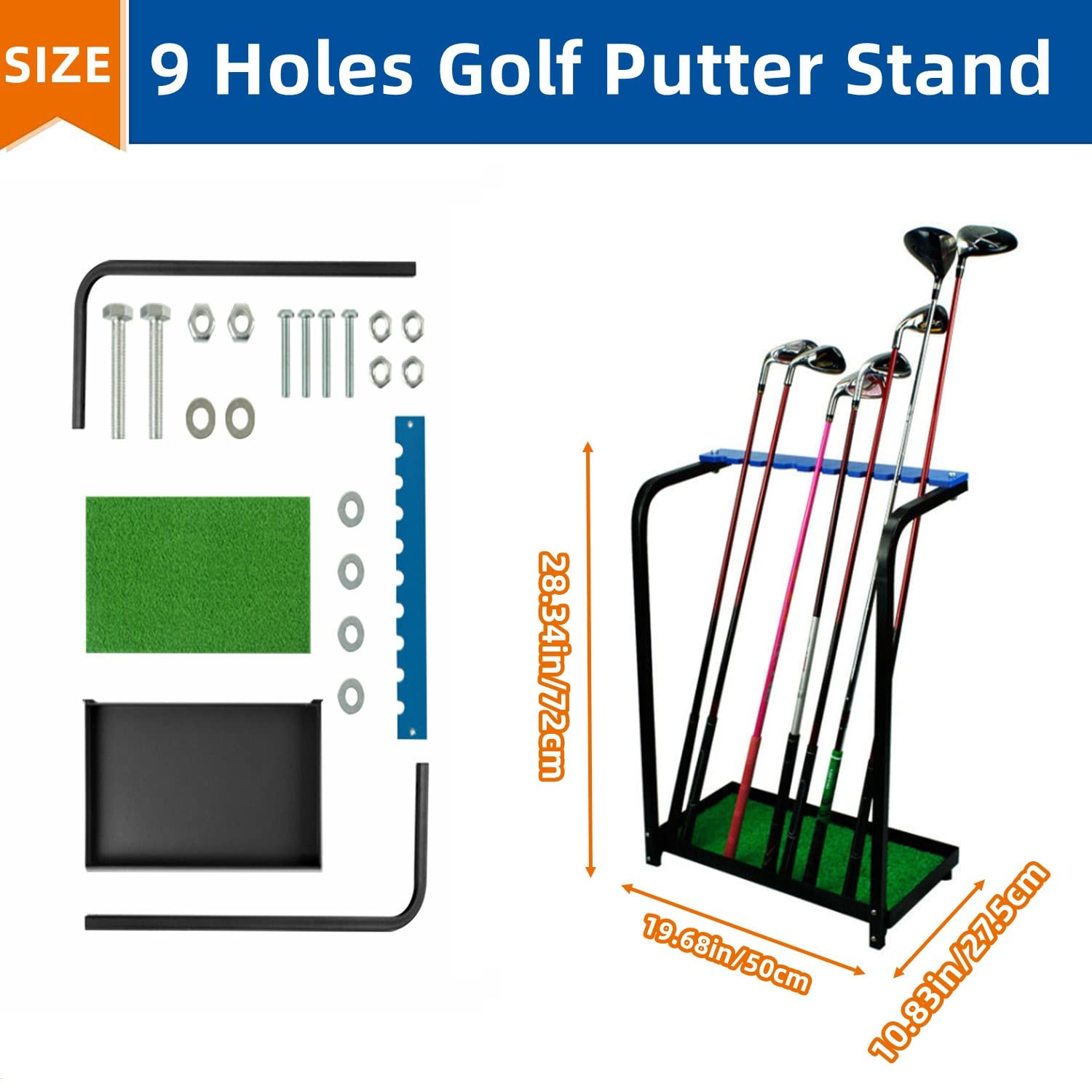 Snapklik.com : Golf Club Rack, Acrylic Golf Club Organizer Golf Putter ...