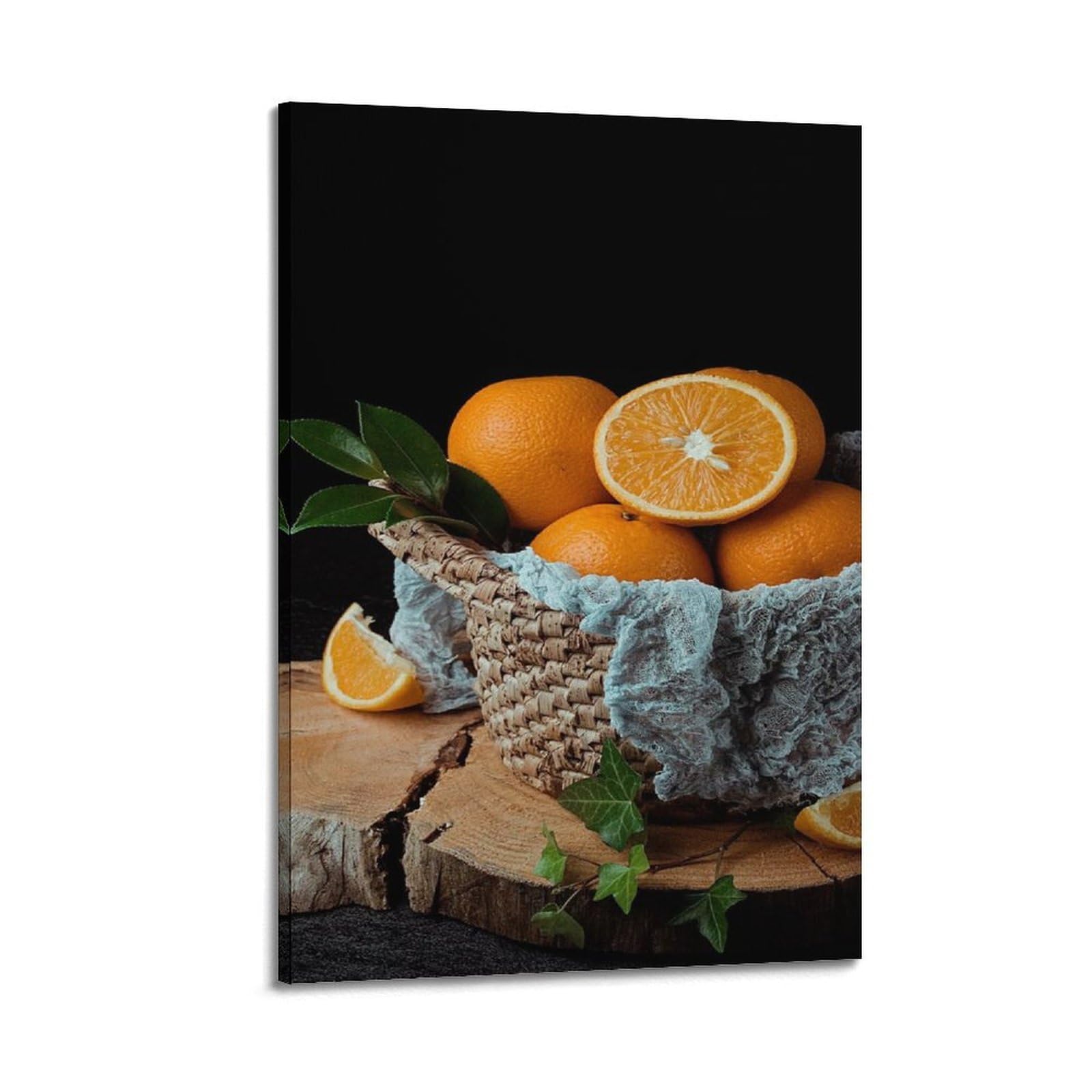 Affiche murale corbeille d'oranges 40x60cm suspendue