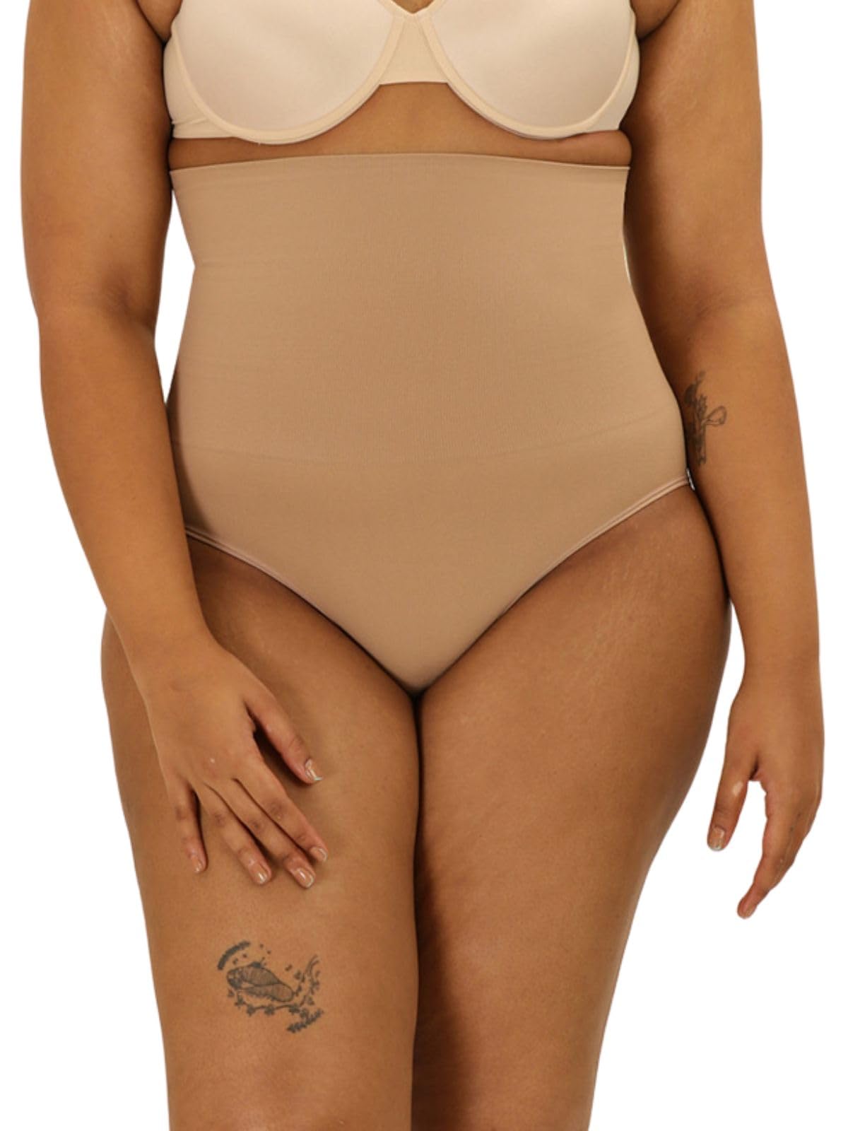 underneat Women High-Waisted Tummy Tucker Brief | Seamless Tummy Control Shapewear with Anti-Roll Waistband | Breathable All Day Comfort Fabric | Perfect for Bodycon Dresses and Occasion Wear-picture-5