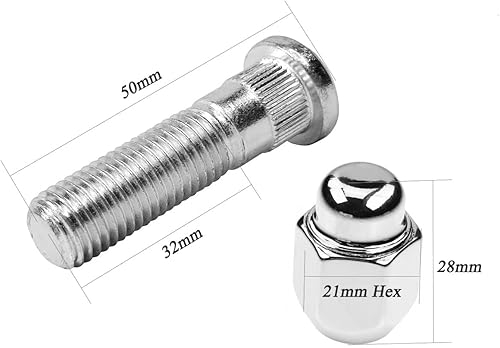 Miniatura 6 de Mysttoo Juego de tuercas de rueda M12x1.5 compatibles con Hyundai Sonata Elantra GT Tucson Genesis Santa Fe Sorento Veloster Kia Forte Optima Rio