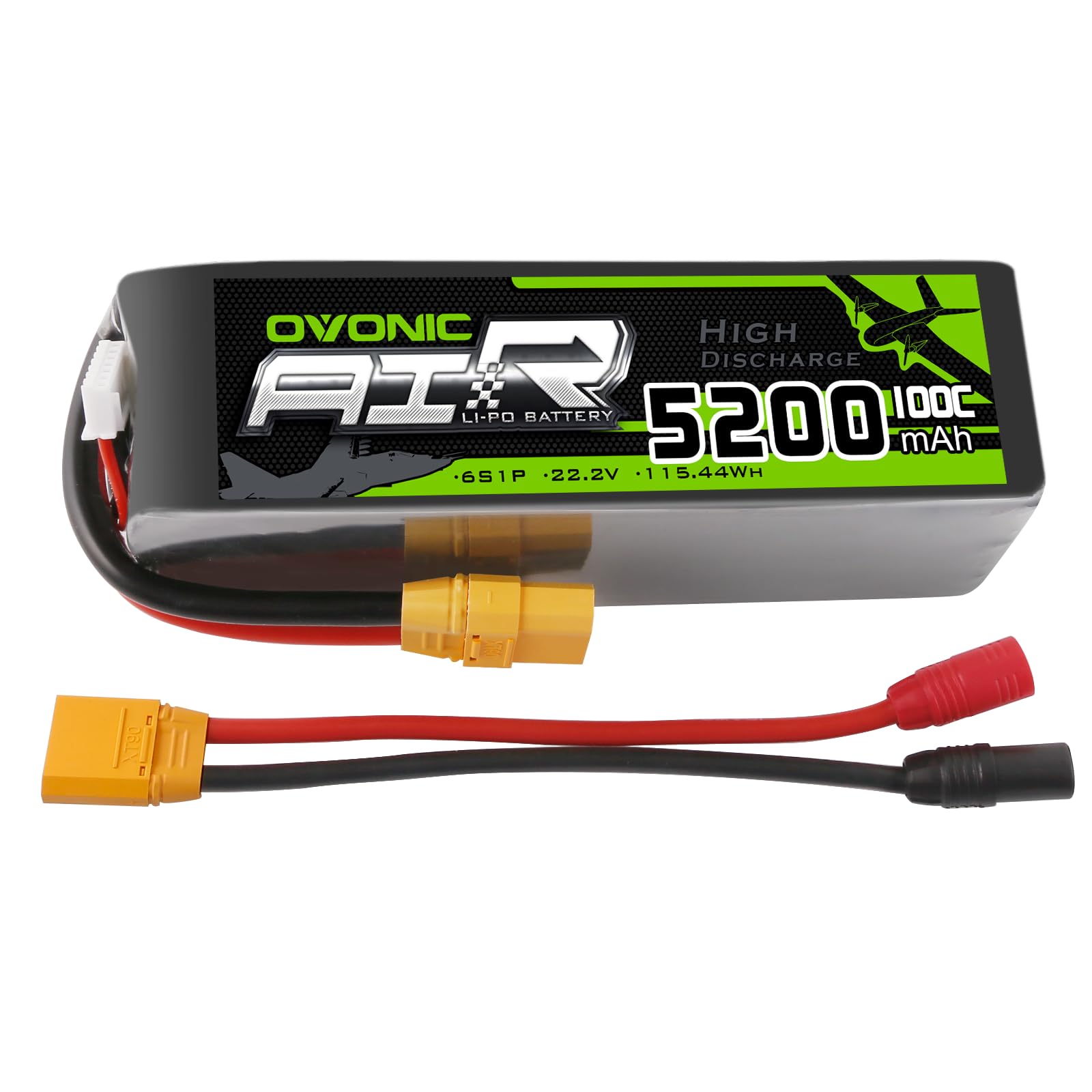 Amazon.com: OVONIC 22.2V 100C 5200mAh 6S Lipo Battery with XT90