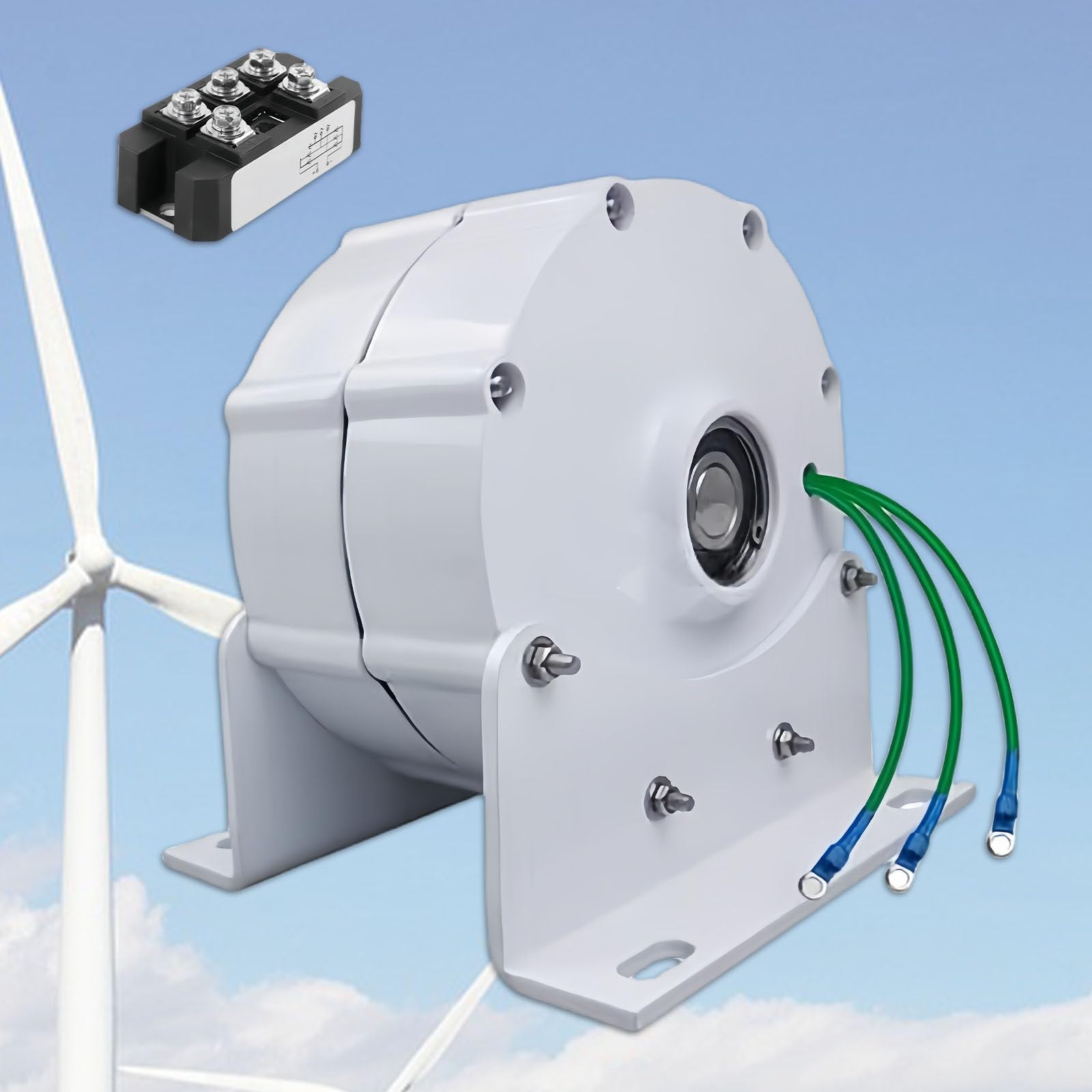 Generador De Imán Permanente De Baja Velocidad De 12000 W, Generador De Imán Permanente Sin Engranajes Trifásico De 12V/24V/48V, Alternador, Generador De Turbina Eólica Hidráulica.,24V