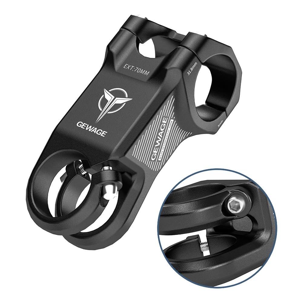 JIASHUNHE Bike Stem Negative Angle Handlebar Stem For Fixed Gear Mountain Road Bike Aluminum Alloy Ultralight Bicycle Riser Stems Cycling Equipment(B)