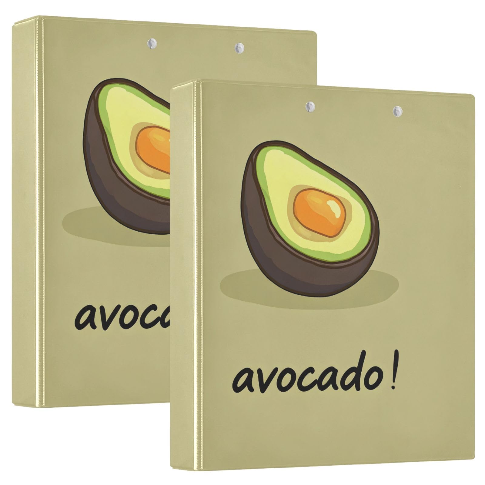 Raccoglitore a 3 anelli color avocado da 3,8 cm, contiene 200 fogli, 3 raccoglitori ad anelli con clip in metallo antiscivolo