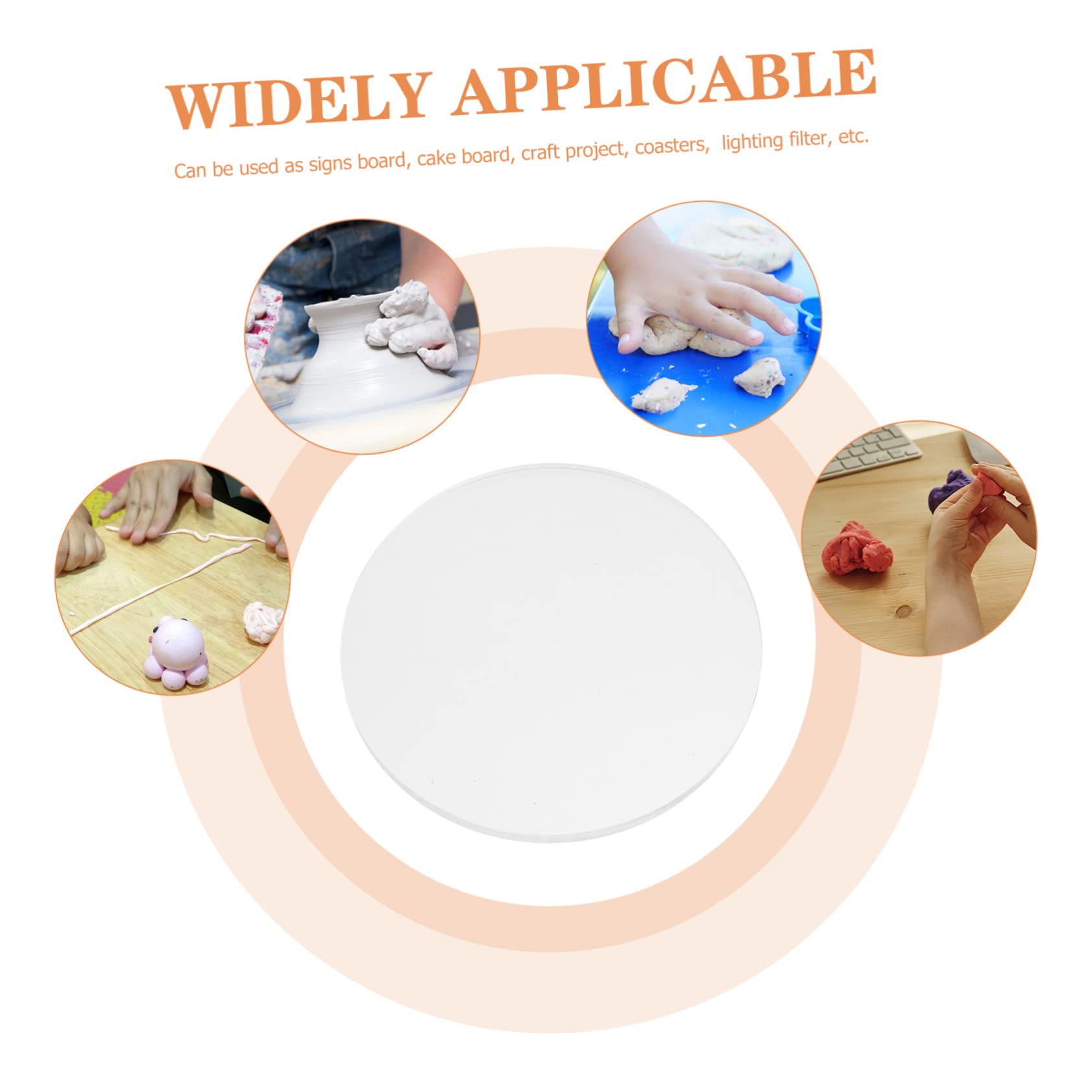 Cabilock Acrylic Panel Boards Circle Sheets for Picture Frames DIY Projects Signs Coasters