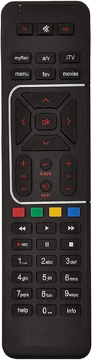 Airtel Digital TV DTH Remote Compatible with SD and HD Recording (Black)