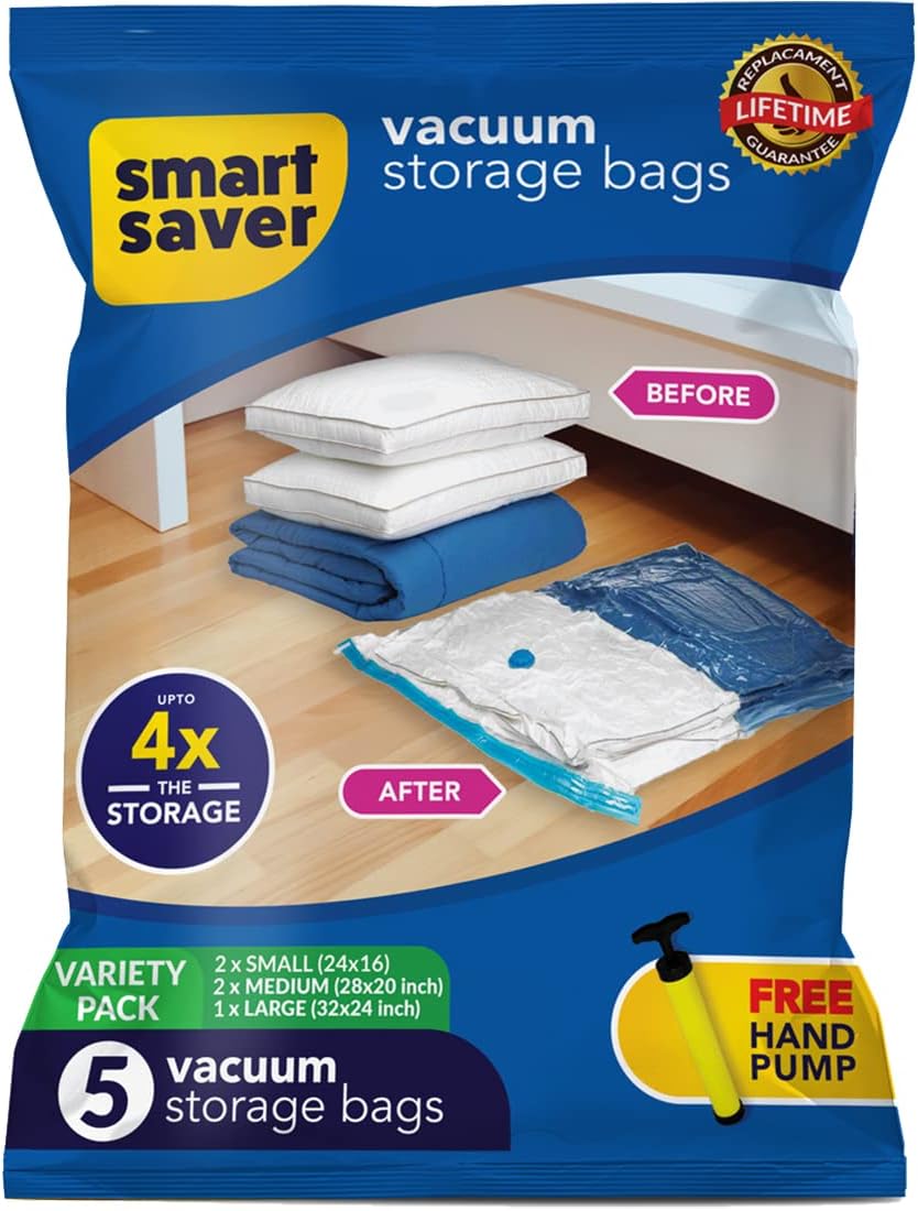 Bloomingdale Vacuum Bags for Travel Reusable Vacuum Bags for Clothes
