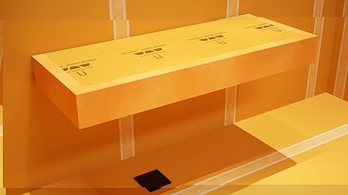 Miniatura 8 de Kit de banco de ducha flotante con tabla de espuma impermeable naranja y soporte de banco de ducha original® (10.25 x 46), ideal para nuevas