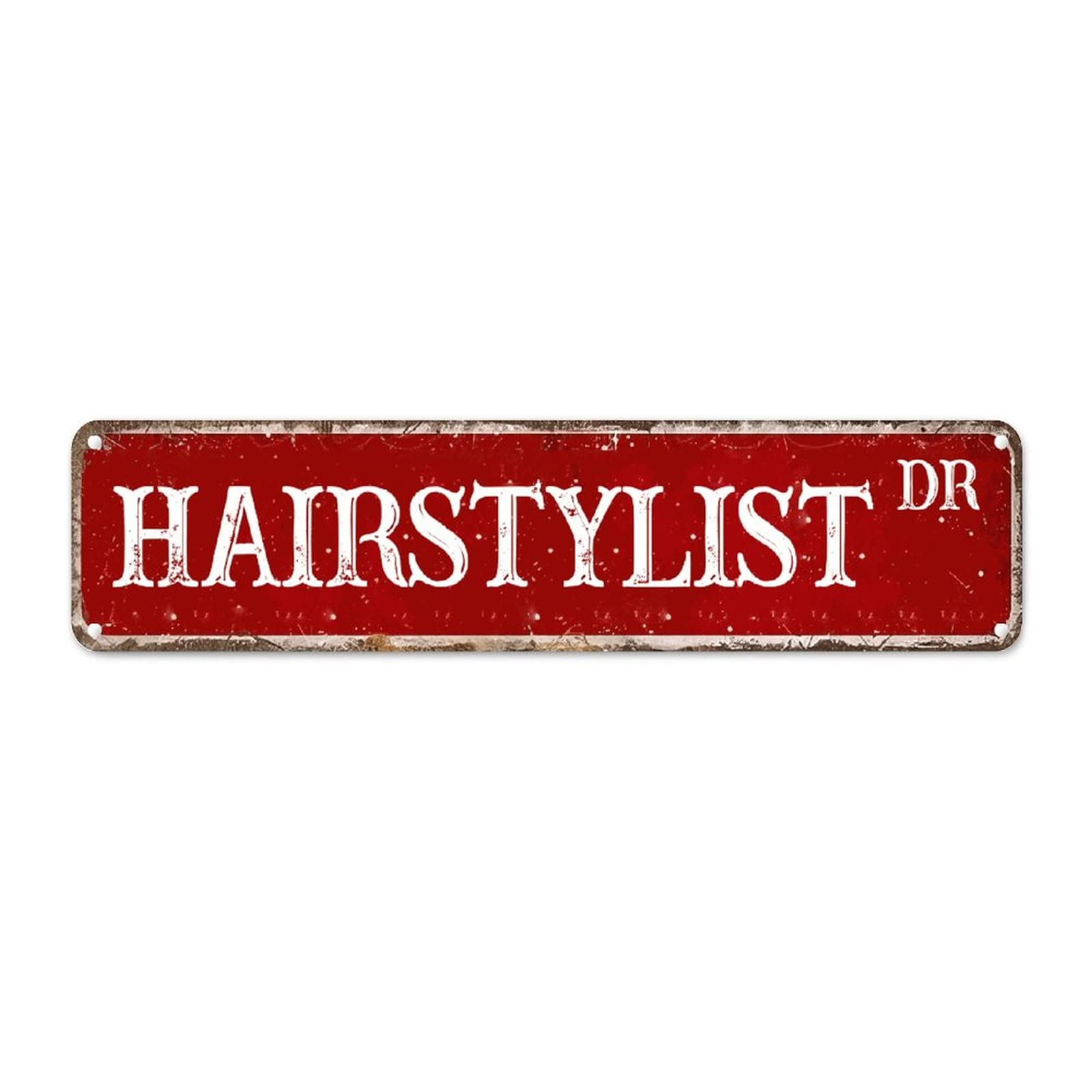 Enseigne métal coiffeur en aluminium de 61 cm pour mur vintage