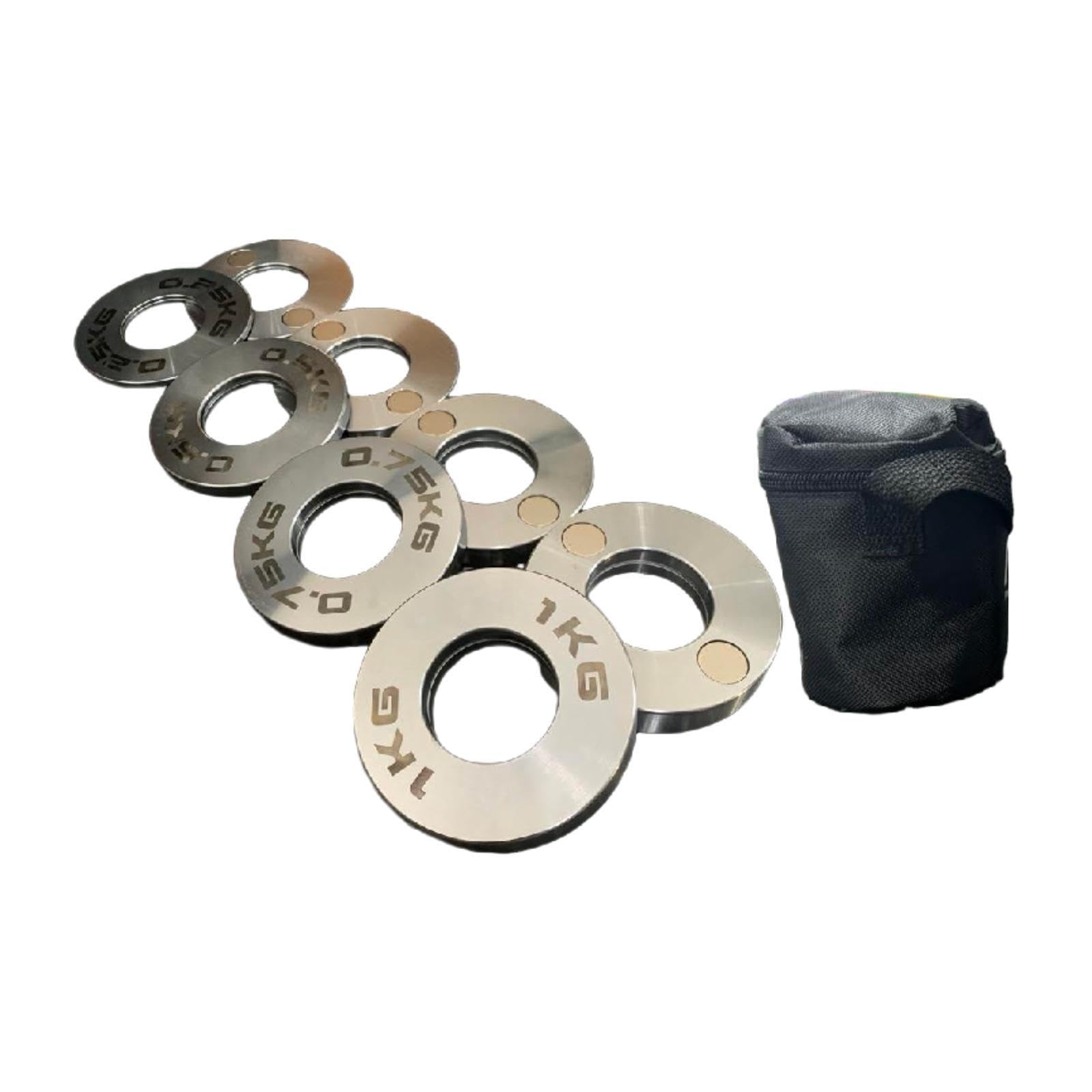 kowaku 8Pcs Change Weight Plates Support Plates 0.25lb 0.5lb 0.75lb 1lb Professional Steel Versatile Fractional Plate for Gym Fitness