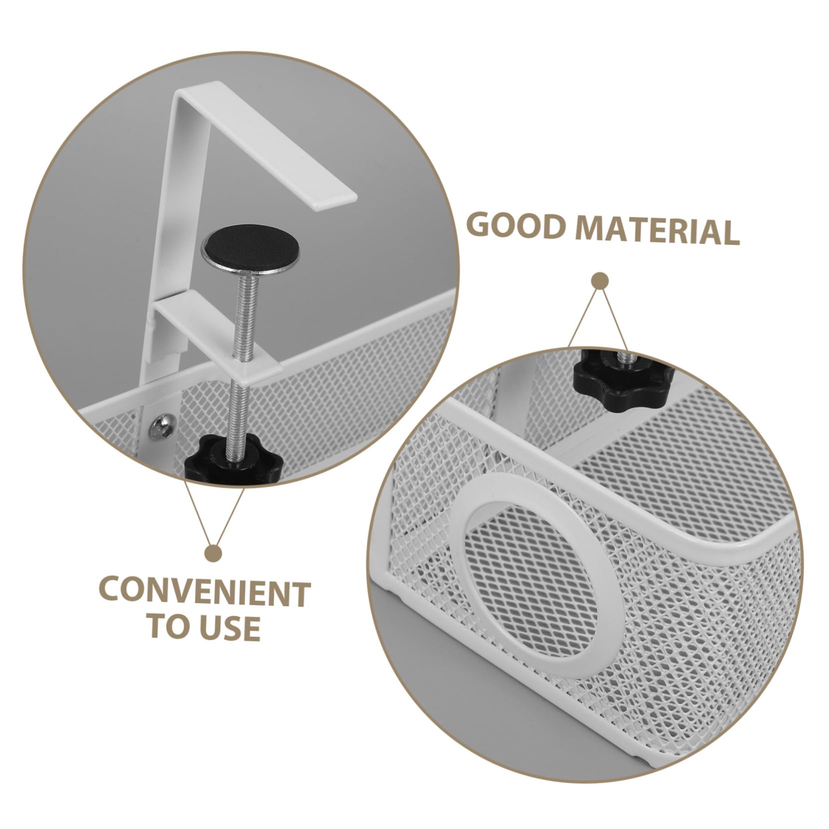 DOITOOL Organizador de Cables Debajo del Escritorio Diseño de Malla Bandeja de Hierro White Resistente al Desgaste, para Ordenador y Dormitorio