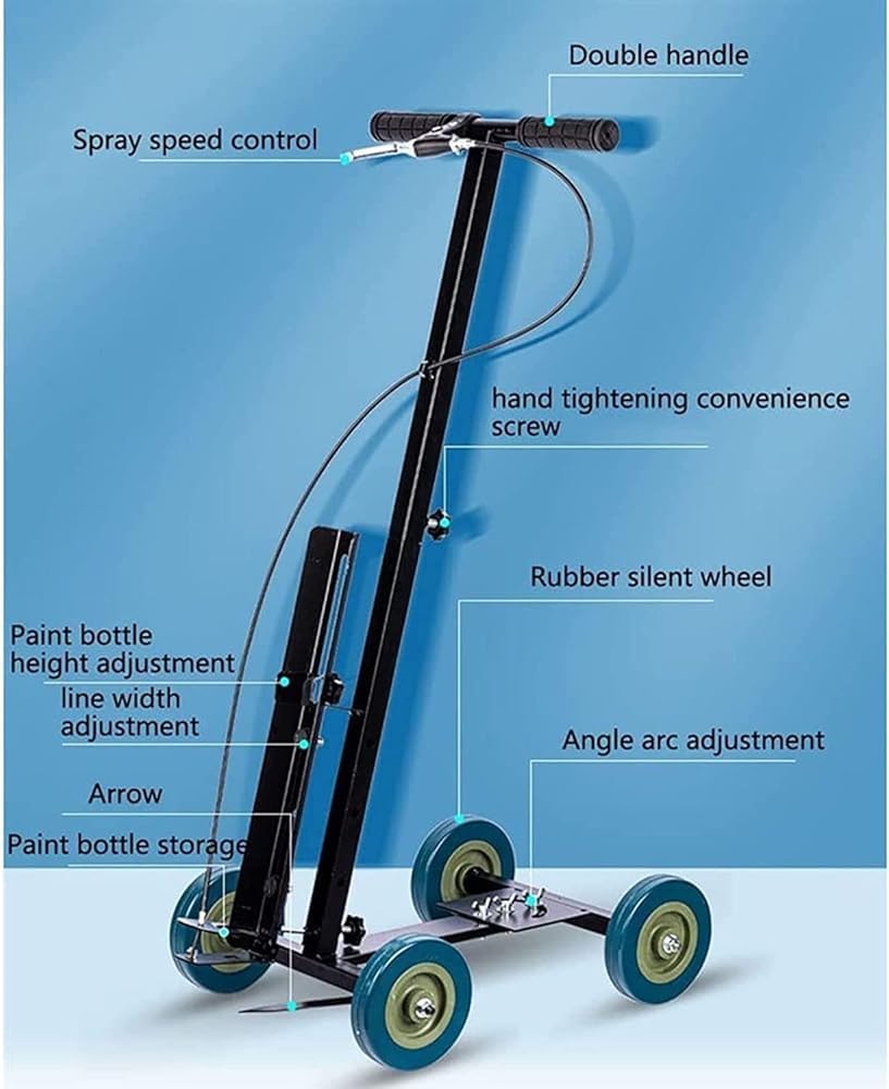 Hand-Push Linienmarkierungsmaschine mit Sprühfarbe-Funktion für Straßen-, Gras- und Fabrikmarkierung
