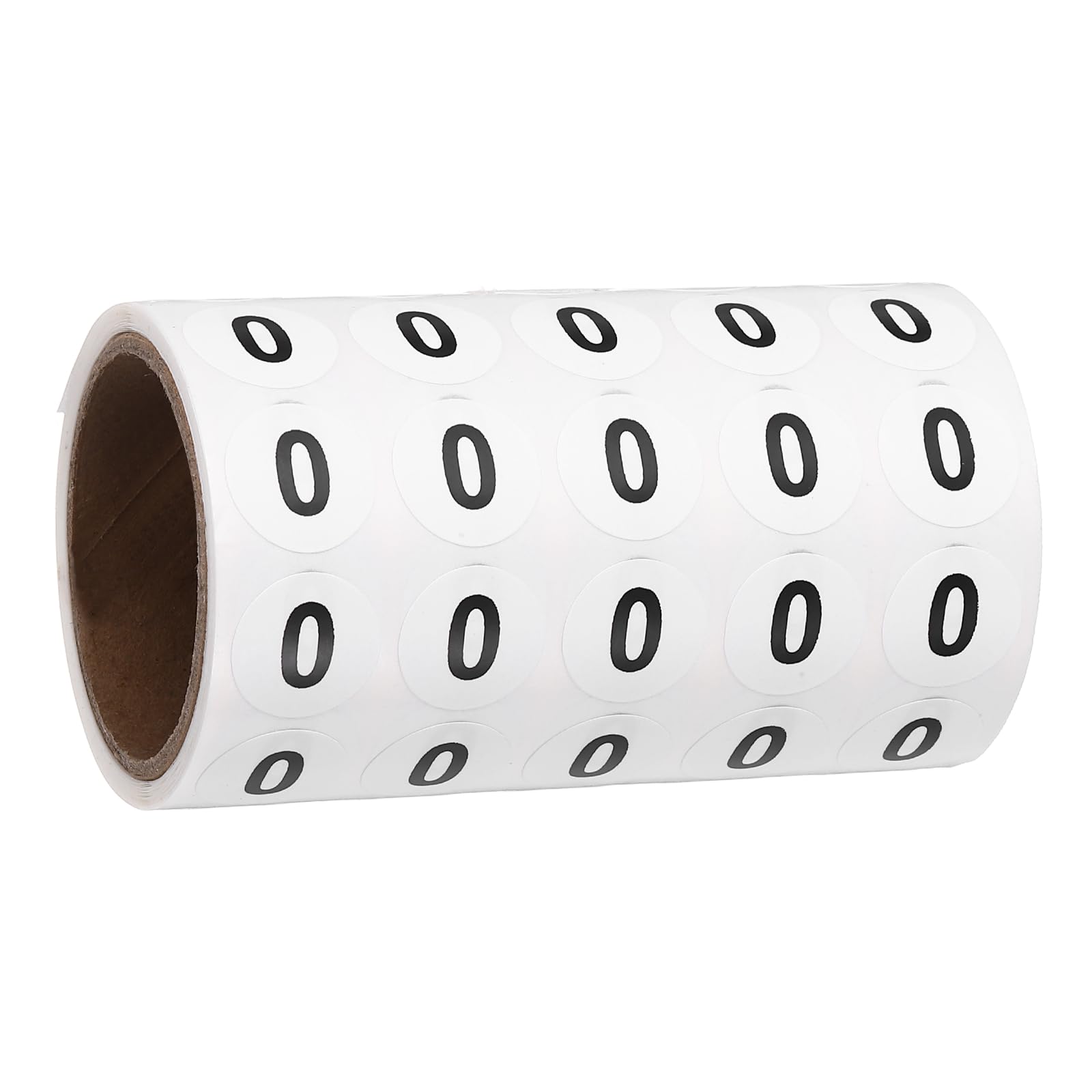 PATIKIL 1000pcs 0.6" Number Stickers, Number 0 Sticker Numbers Labels Round Small Vinyl Self Adhesive Label Circle Decals 1 Roll Dots for Photo Album Poster Organize Inventory, Black — image 1