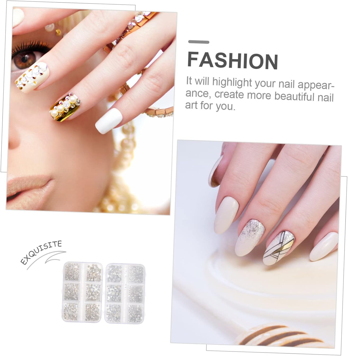Nail Art Gems Rhinestones Charms DIY Decorations Nail Studs for Manicure