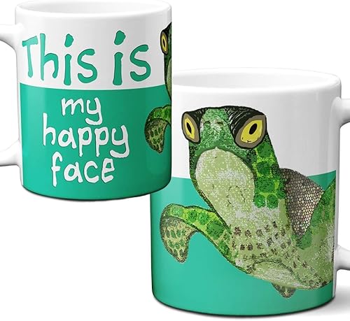 Miniatura 1 de Happy Face Sea Turtle Mug by Pithitude - One Single 11oz.White Coffee Cup