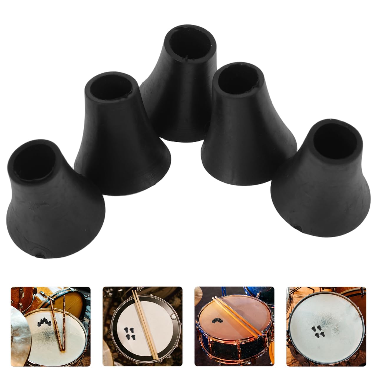 Vaguelly Tom Drum Leg Cover Rubber Feet Floor Tom Leg Bracket Mount Anti-Skid Drum Foot Pedal Parts Easy Install Durable Support for Set Accessories - Image 2