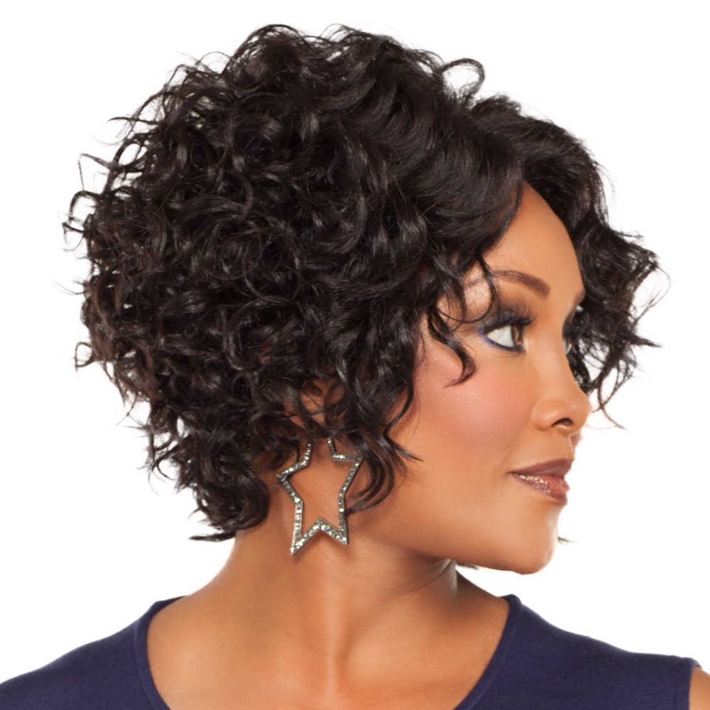 Vivica A. Fox MEGAN-V New Futura Fiber, Natural Baby Hair Lace Front Wig in Color 1