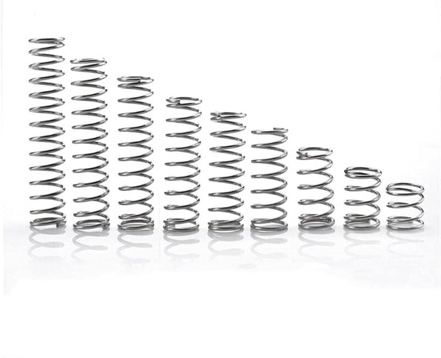 Ressorts de compression, ressorts de rechange, Lot de 5 ressorts compression en acier inoxydable, fil 4 mm, argent, plusieurs tailles(4.0X38X20mm)