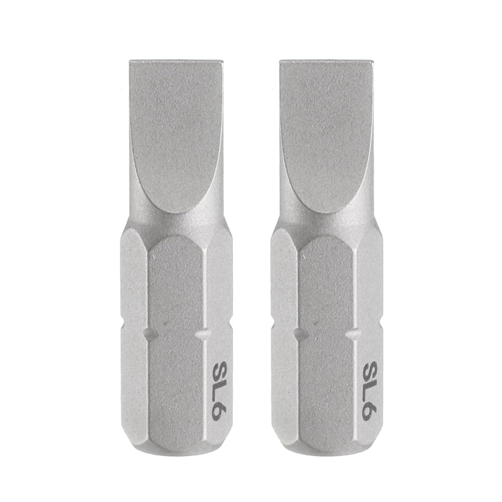 Amazon | uxcell 2本 ドライバービット SL6 片頭 1/4