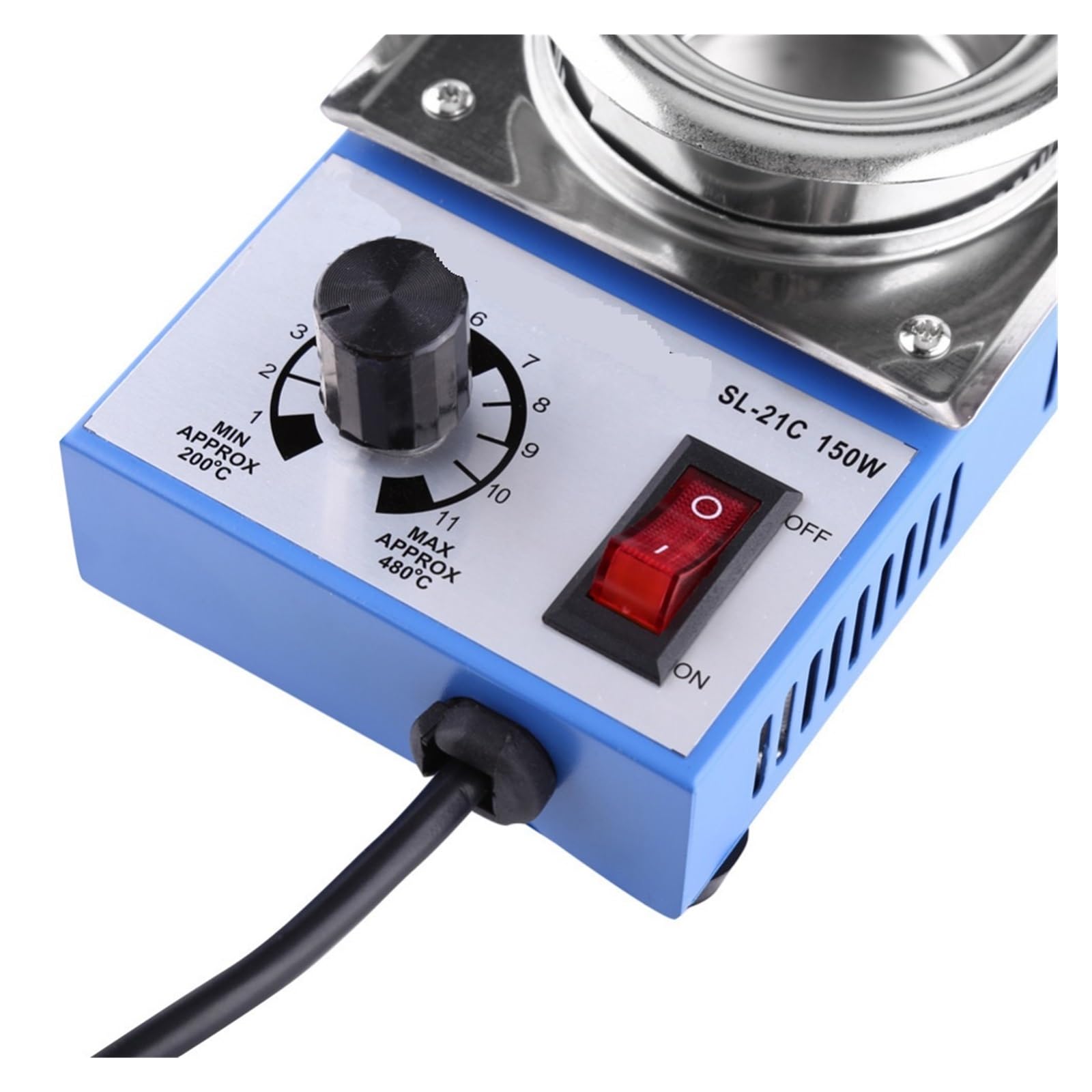 Tygiel lutowniczy 150W tygiel lutowniczy wanna do lutowania 50mm ST-21C 450 stopni Max ze stali nierdzewnej(Spare tin container)
