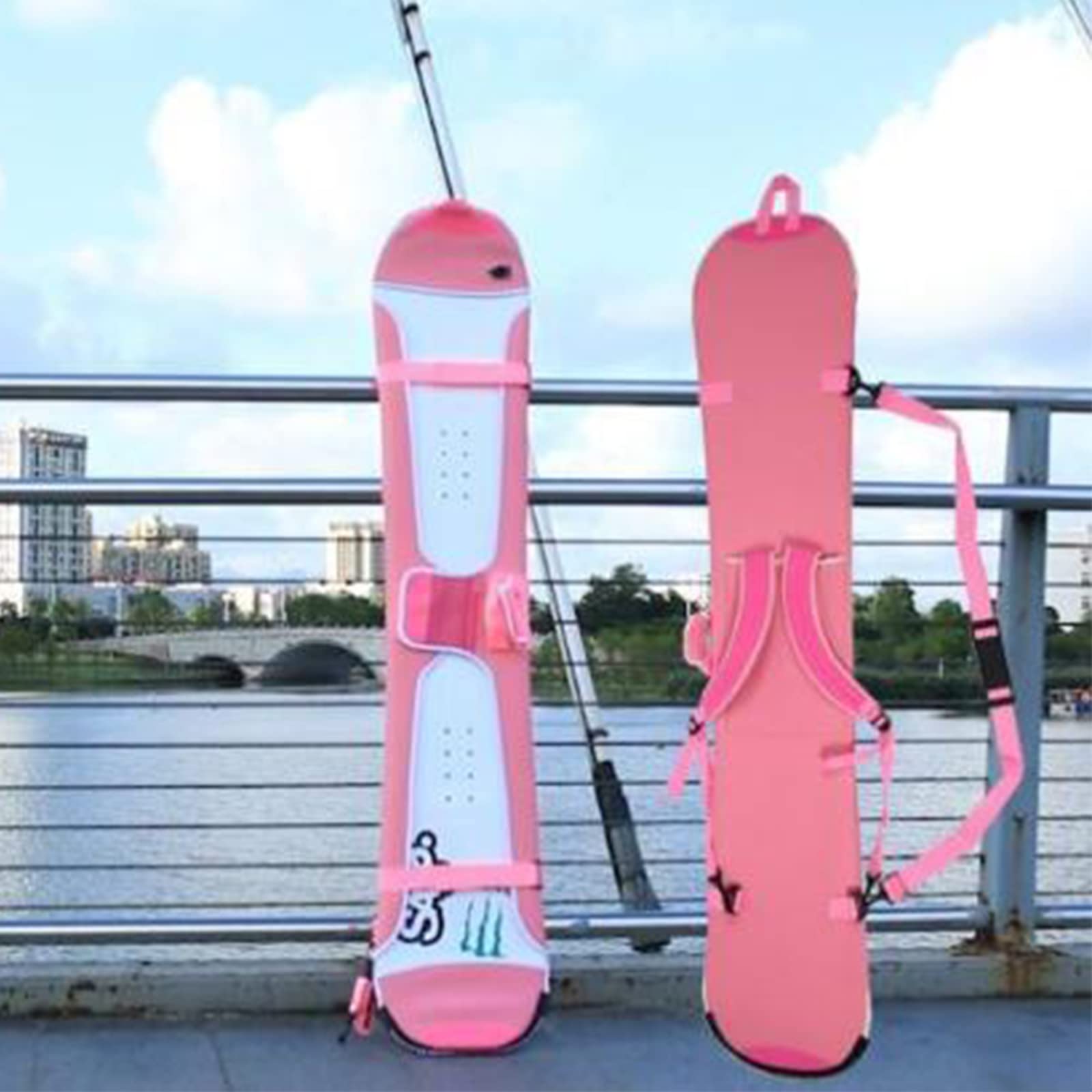 WEALTHY73 Portable Veneer Protective Cover All-Around Snowboard Bag Ski Equipment Storage Bag SBR Elastic Fabric Waterproof and Wear-Resistant,Skull,150CM