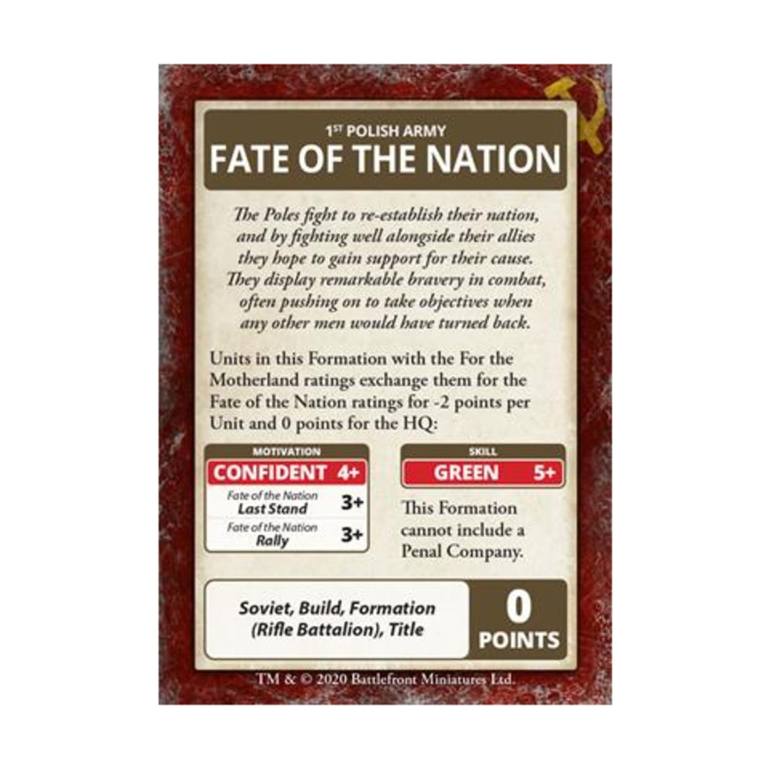 Flames Of War – Bagration: Soviet Command Cards (42 Cards) – Gale Force Nine Accessory For Wargaming