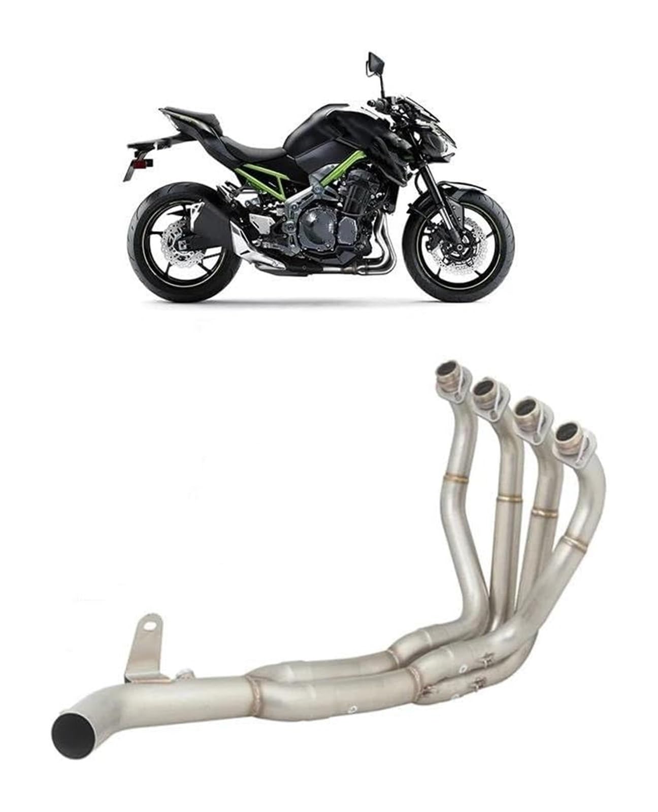 Abgasanlage Kawasaki Z900 A2 35kW 70kW 2017-2024 Vollsystem Schalldämpfer 51mm Header