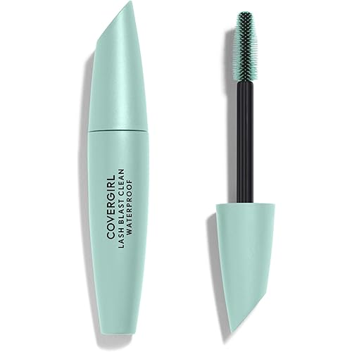 CoverGirl Lash Blast Clean Volume Waterproof Mascara, Vegan Formula, Volumizing, Smudge-Proof, Cruelty Free, Very Black, 1 Count