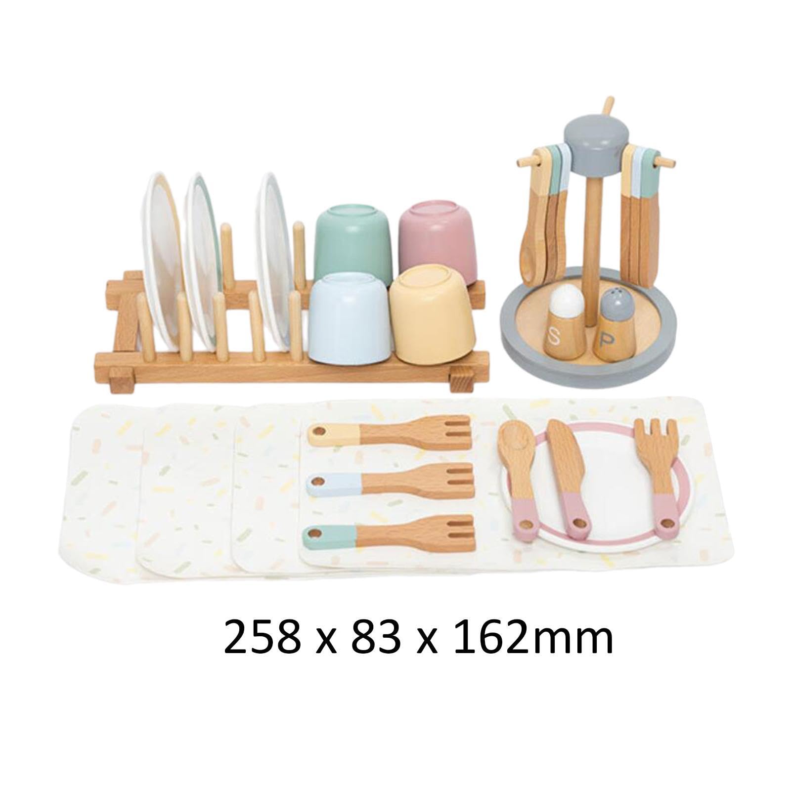 Assiettes en Bois pour Jeux de rôle, pour Les Filles. Favorise la Reconnaissance des Couleurs et Le développement des compétences