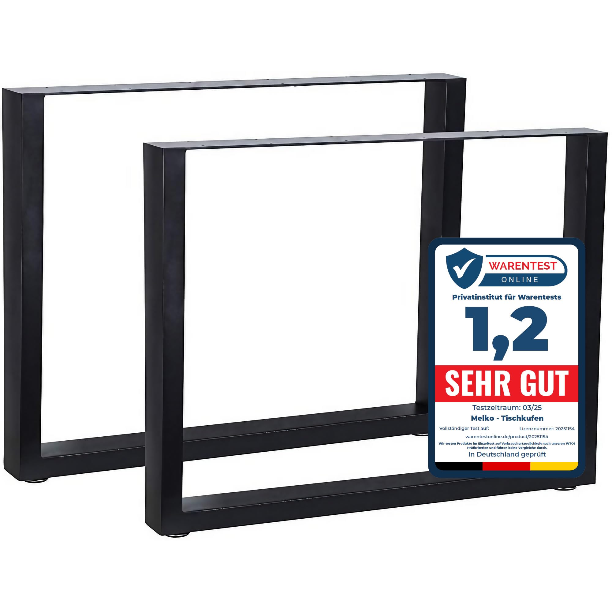 Melko 2er Set Tischkufen 100 x 72 cm im Industriedesign