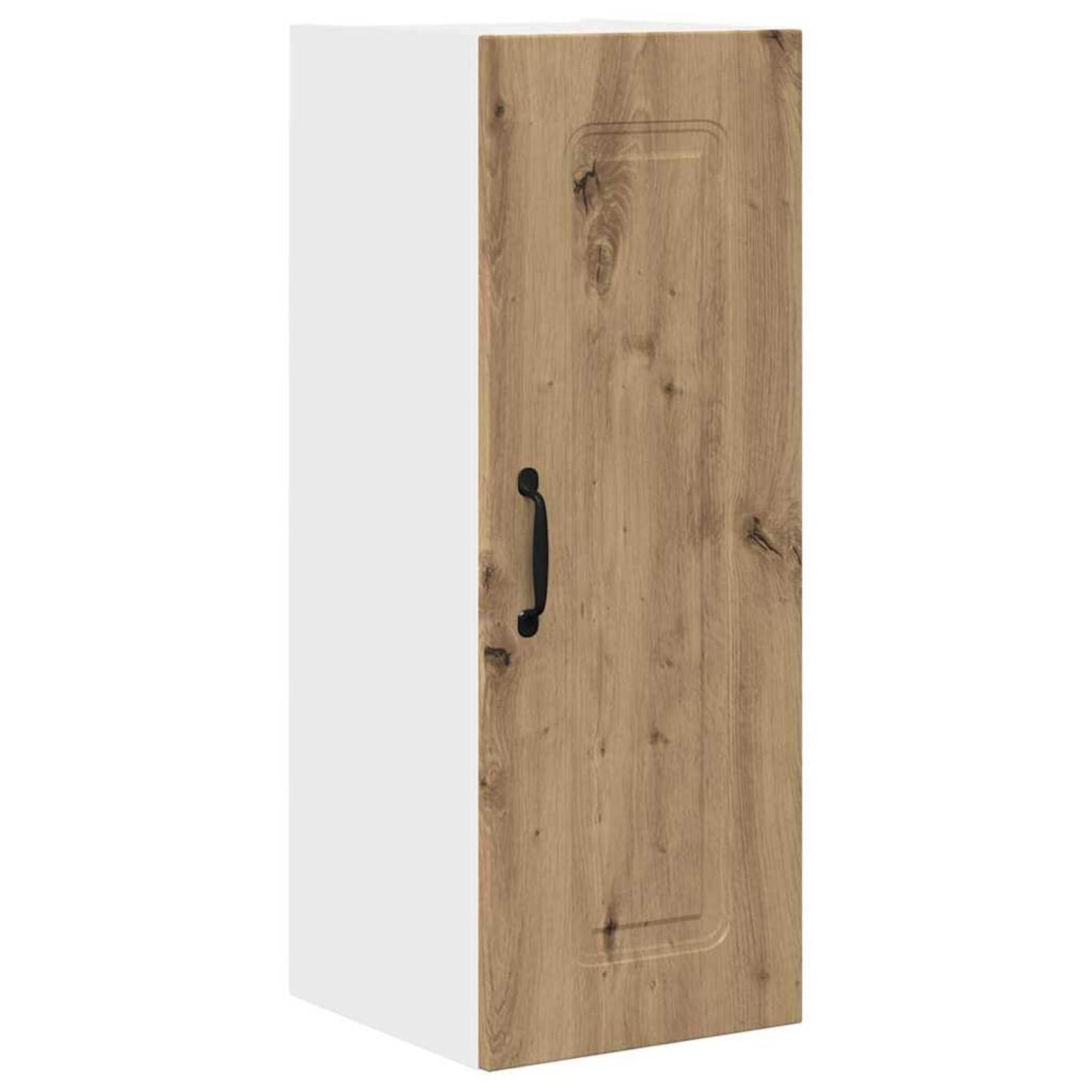 Homgoday Weiße Wandküche mit Regalbrettern & Metallgriffen - Stauraum für Küche & Gewürze Model884673