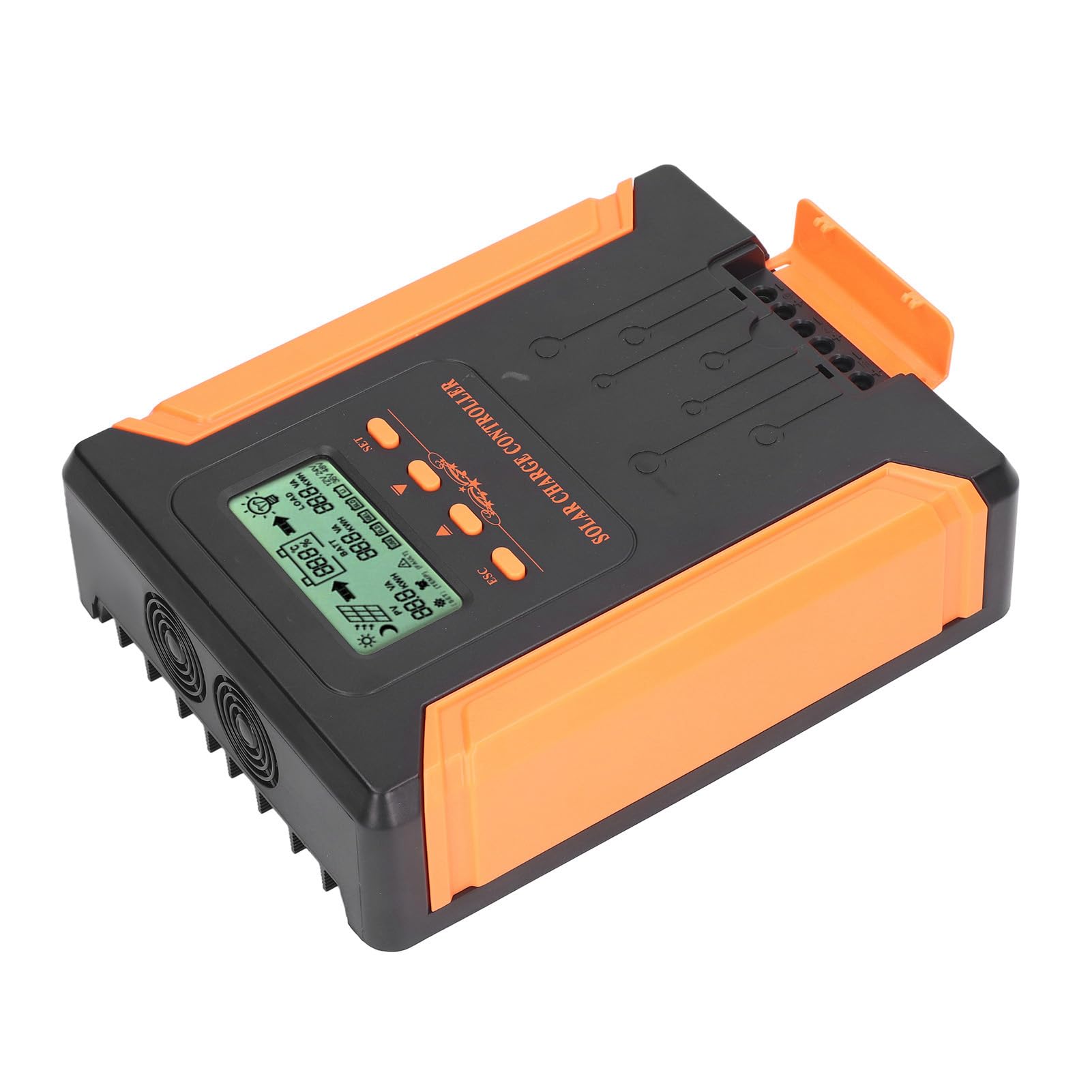 Eujgoov Kontroler Słoneczny MPPT, Inteligentny Regulator z Wyświetlaczem LCD, 20A do zastosowań Akumulatorowych 12V 24V 36V 48V (60A)