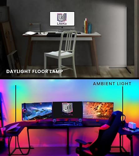 Miniatura 3 de Lámpara de pie de esquina, paquete de 2, lámpara de pie RGB, lámpara LED de esquina, lámpara de pie que cambia de color, lámparas LED, iluminación