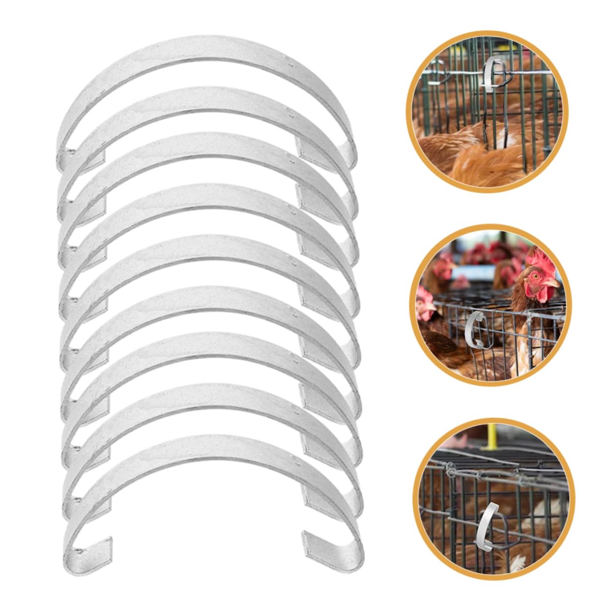 Yardwe 150 Pièces Boucle De Cage Crochet De Porte en Métal Crochet De Porte De Cage De Lapin Accessoires De De Durable Accessoire D'Équipement D'Élevage De