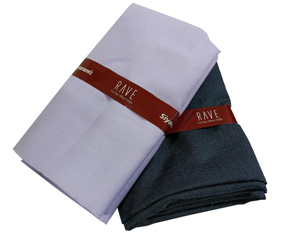 Men's Plain Shirt and Trouser Unstitched Fabric Set -Gift Pack (Multicolour_Free Size)-image-2