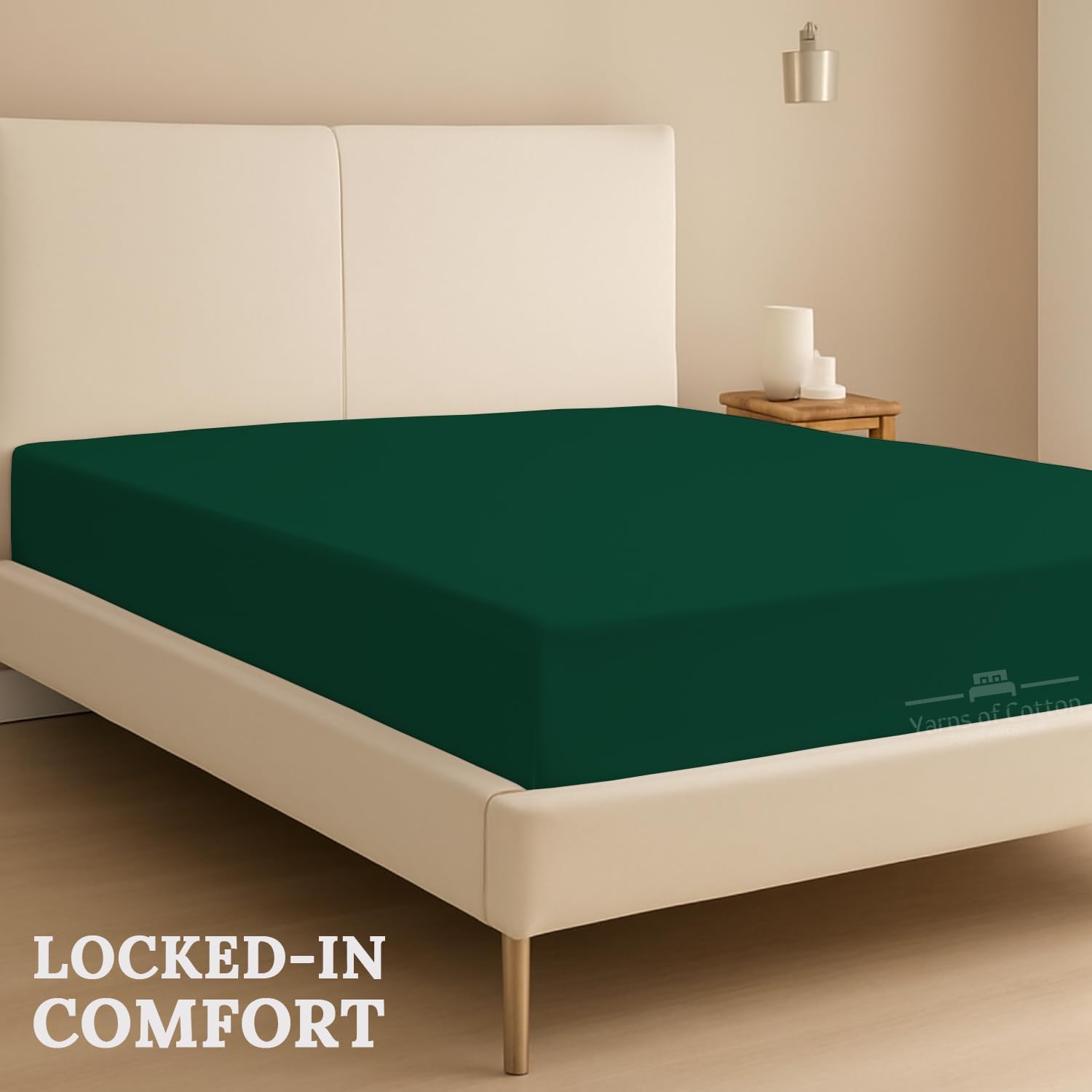 Queen Size Fitted Bottom Sheet Only - Premium 600 Thread-Count 100% Egyptian Cotton - 16 Inch Extra Deep Pockets - Ultra Soft & Breathable - Wrinkle & Fade Resistant - Single Fitted Only, Olive
