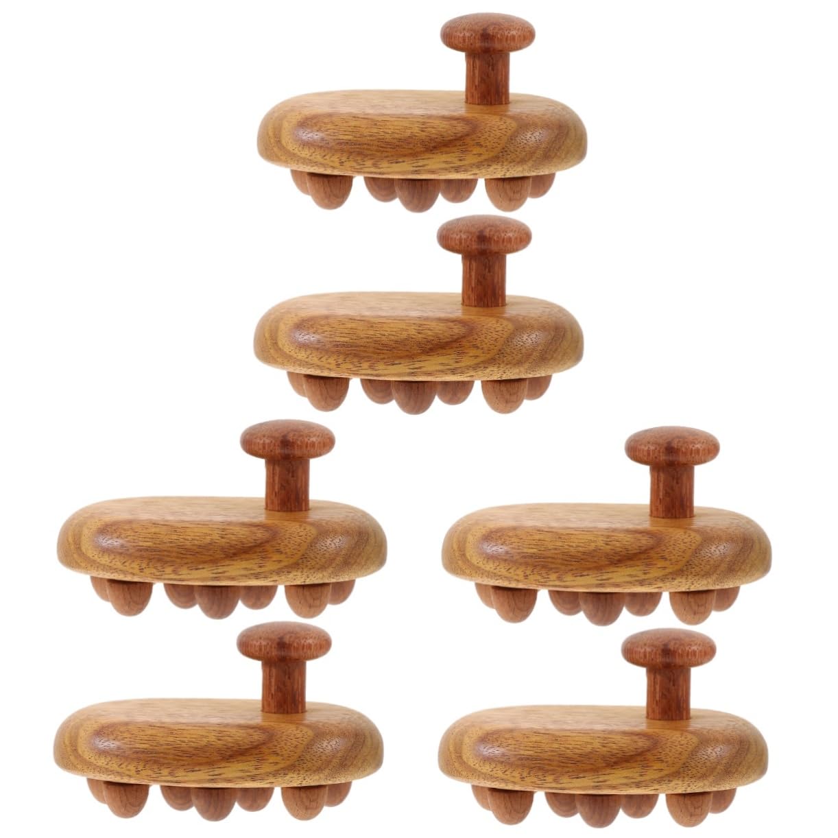 6piezas Peine De Masaje Para Cabelludo Sándalo De Cepillo Para Lavado De Cabello y Relajación Estimula La Circulación Sanguínea y Alivia Dolores De Cabeza